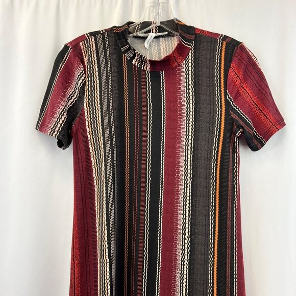 BCBGeneration Striped Shift Dress Short Sleeve Above Knee Multicolor Size Small - Picture 2 of 9
